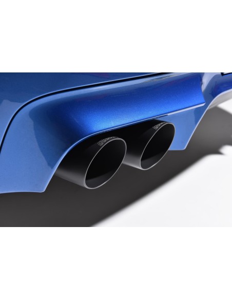 BMW M5 (F10) Milltek Sport Cat-Back 4x 90 svarta GT utblås med aktiva avgasventiler