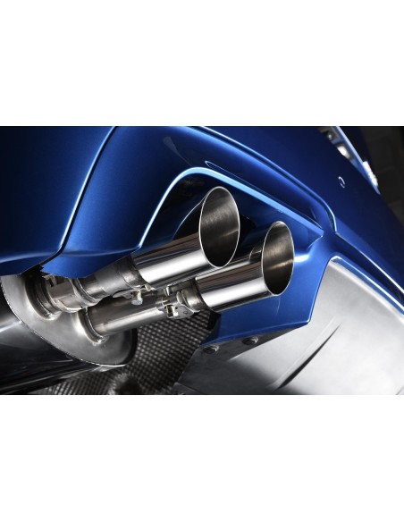 BMW M5 (F10) Milltek Sport Cat-Back 4x 90 chrome GT utblås med aktiva avgasventiler