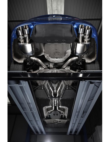 BMW M5 (F10) Milltek Sport Cat-Back 4x 90 chrome GT utblås med aktiva avgasventiler