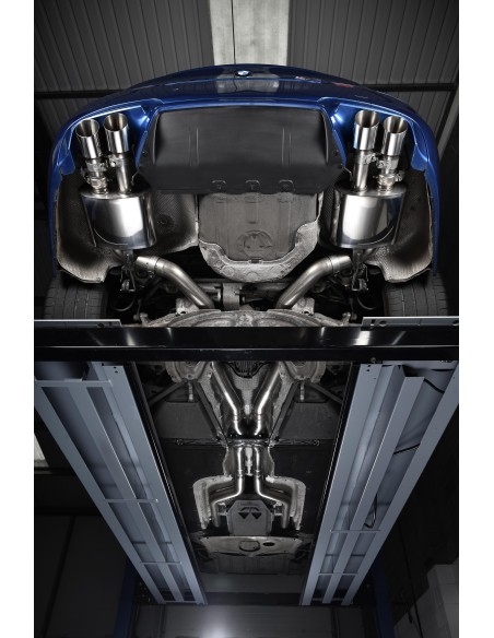 BMW M5 (F10) Milltek Sport Cat-Back 4x 90 chrome GT utblås med aktiva avgasventiler