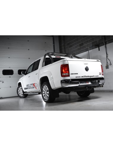 VW Amarok 2,0TDi Milltek Sport från Partikelfilter 2x 100x80 Ovala chrome utblås