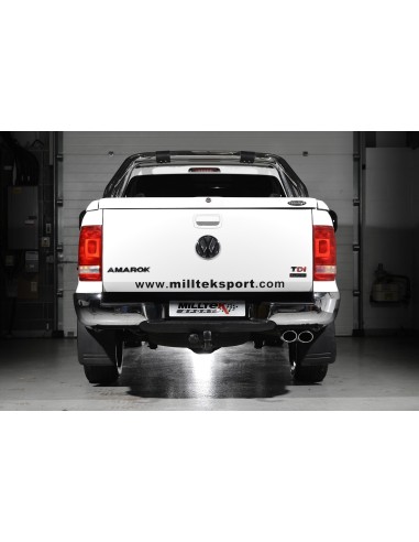 VW Amarok 2,0TDi Milltek Sport från Partikelfilter 2x 100x80 Ovala chrome utblås