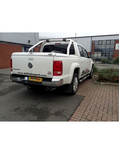 VW Amarok 2,0TDi Milltek Sport från Partikelfilter 2x 100x80 Ovala chrome utblås