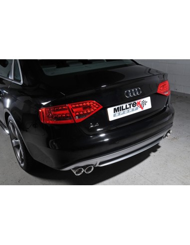 Audi A4 2,0TDi S-line B8 Milltek Sport Cat-Back 4x 80 chrome GT utblås (kräver S4 diffuser)