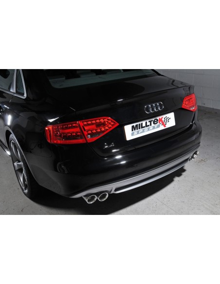 Audi A4 2,0TDi S-line B8 Milltek Sport Cat-Back 4x 80 chrome GT utblås (kräver S4 diffuser)