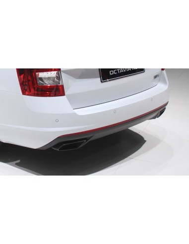 Skoda Octavia RS 5E svarta utblås höger och vänster