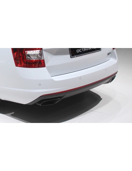Skoda Octavia RS 5E svarta utblås höger och vänster