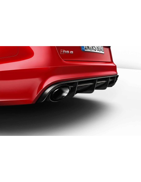 Audi RS6 C7 svarta utblås höger och vänster