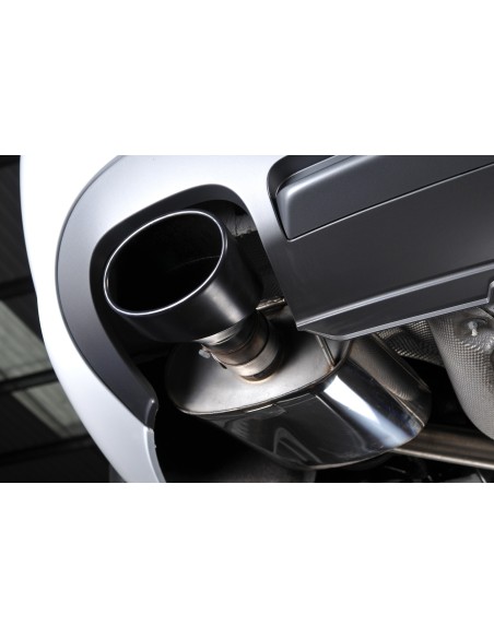 Audi S5 3,0TFSi Sportback B8 Milltek Sport Cat-Back 2x 150x95 svarta ovala utblås med aktiva avgasventiler
