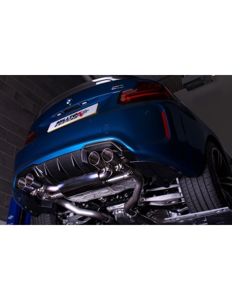 BMW M2 F87 Milltek Sport Cat-Back 4x GT90 Titan utblås med aktiva avgasventiler