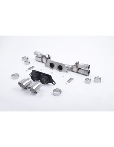 Porsche 991 3,8 GT3 Milltek Sport Cat-Back avgassystem 2x Chrome GT100 utblås