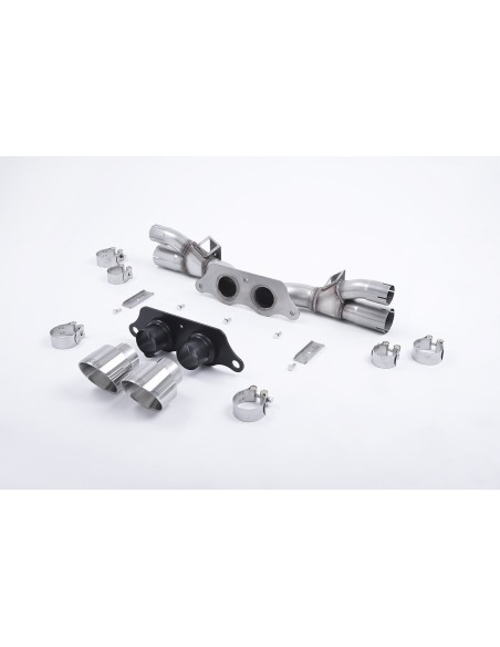 Porsche 991 3,8 GT3 Milltek Sport Cat-Back avgassystem 2x Chrome GT100 utblås