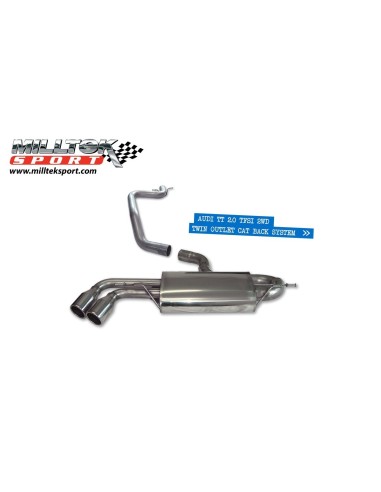 Audi TT 2,0TFSi 2-WD Milltek Sport Cat-Back 2x 90mm JET utblås
