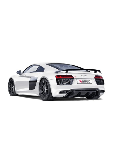Audi R8 V10 mk2 2015+ Akrapovic Slip-On i Titan med kolfiber utblås