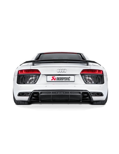 Audi R8 V10 mk2 2015+ Akrapovic Slip-On i Titan med kolfiber utblås