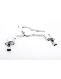 Audi A5 2,0TDi S-line B8 Milltek Sport Cat-Back 2x 100 Chrome GT utblås