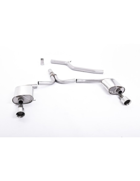 Audi A5 2,0TDi S-line B8 Milltek Sport Cat-Back 2x 100 Chrome GT utblås