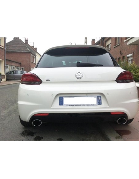 VW Scirocco 2,0TFSi GT Milltek Sport 3" Cat-Back Non-Resonated 2x ovala chrom utblås (kräver Scirocco R diffuser)