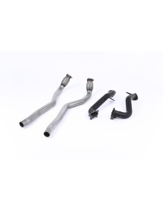 Audi RS6 4,0TFSi C7 Milltek Sport Downpipes med svart coating och utan katalysatorer