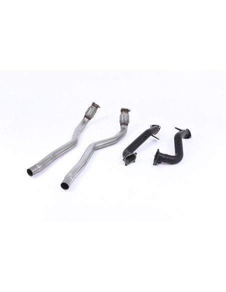 Audi RS6 4,0TFSi C7 Milltek Sport Downpipes med svart coating och utan katalysatorer