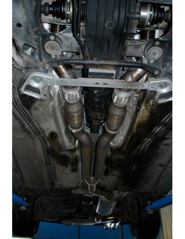 Audi RS4 B5 Stertman Motorsport Turbo-Back avgassystem i rostfritt med HJS racekatalysatorer