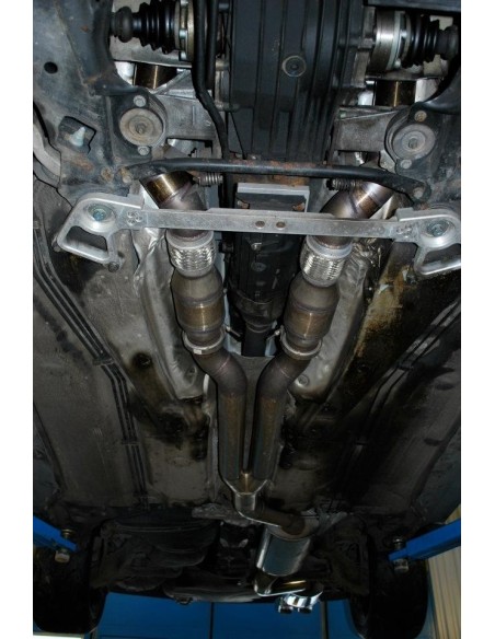 Audi RS4 B5 Stertman Motorsport Turbo-Back avgassystem i rostfritt med HJS racekatalysatorer