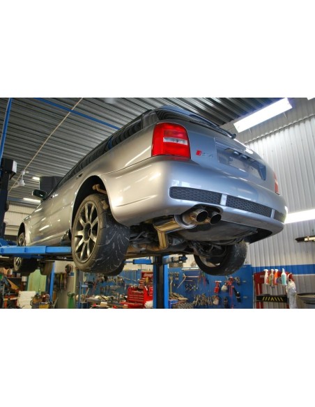 Audi RS4 B5 Stertman Motorsport Turbo-Back avgassystem i rostfritt med HJS racekatalysatorer
