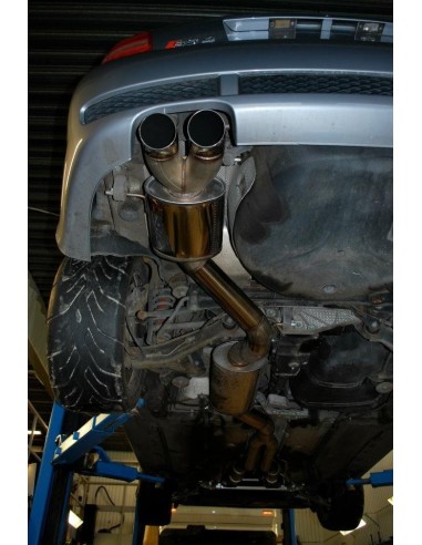 Audi RS4 B5 Stertman Motorsport Turbo-Back avgassystem i rostfritt med HJS racekatalysatorer