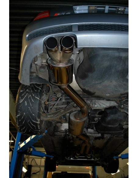 Audi RS4 B5 Stertman Motorsport Turbo-Back avgassystem i rostfritt med HJS racekatalysatorer
