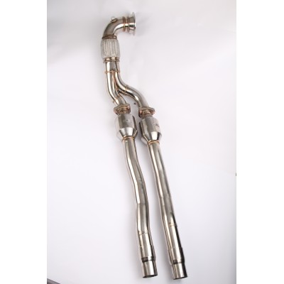 Audi TTRS 2,5TFSi 8J Wagner Tuning Downpipes med 2x 100 cell racekatalysatorer