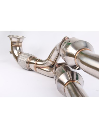 Audi TTRS 2,5TFSi 8J Wagner Tuning Downpipes med 2x 100 cell racekatalysatorer