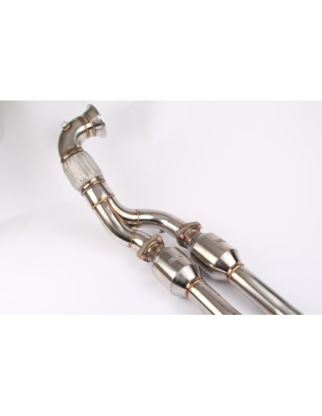 Audi TTRS 2,5TFSi 8J Wagner Tuning Downpipes med 2x 100 cell racekatalysatorer