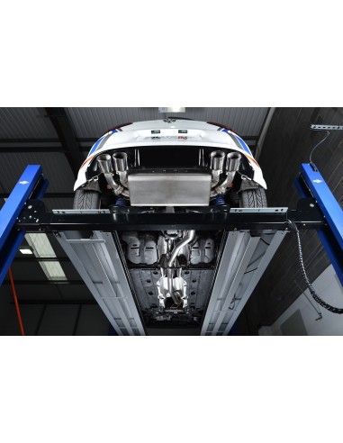 VW Golf R 3/5 dörrars mk7 Milltek Sport 3" Cat-Back 4x ovala polerade utblås (med original avgasstyrning) - Non-Resonated (mindr