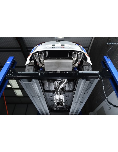 VW Golf R 3/5 dörrars mk7 Milltek Sport 3" Cat-Back 4x ovala polerade utblås (med original avgasstyrning) - Non-Resonated (mindr