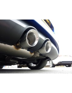 VW Golf R32 mk5 Milltek Sport Cat-Back 2x 100 chrome GT utblås - Non-Resonated (mindre-dämpad) 2