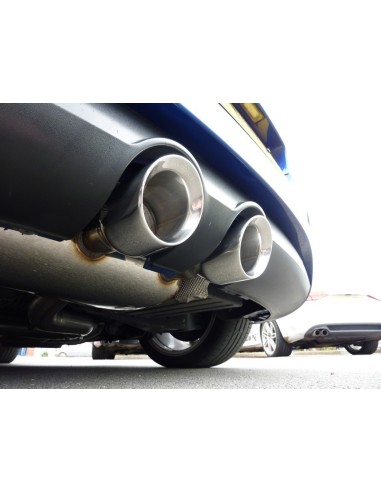VW Golf R32 mk5 Milltek Sport Cat-Back 2x 100 chrome GT utblås - Non-Resonated (mindre-dämpad)