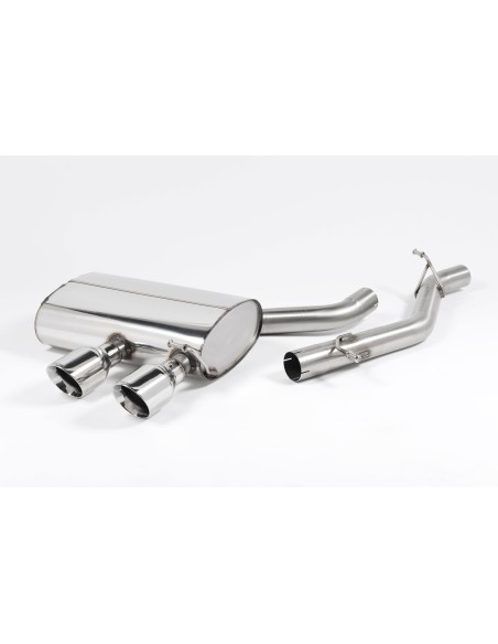VW Golf R32 mk5 Milltek Sport Cat-Back 2x 100 chrome GT utblås - Non-Resonated (mindre-dämpad)