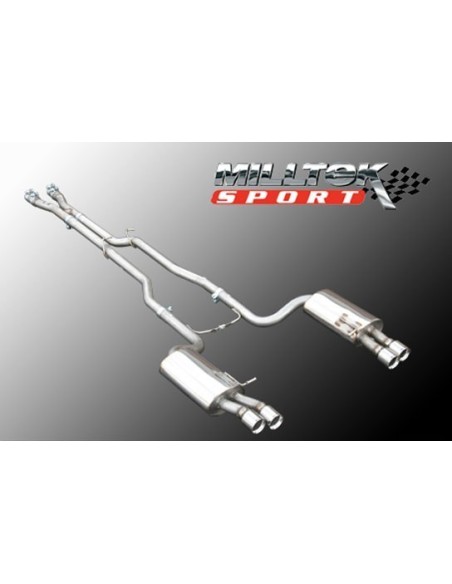Audi S4 4,2 V8 B6 Milltek Sport Cat-Back 2x 100 GT utblås - Resonated (dämpad)