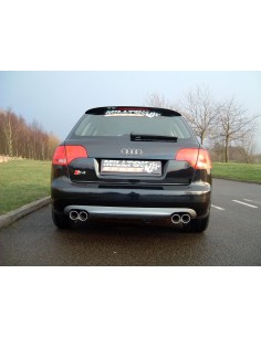 Audi S4 4,2 V8 B7 Milltek Sport Cat-Back 4x 76,2 Special utblås - Resonated (dämpad)
