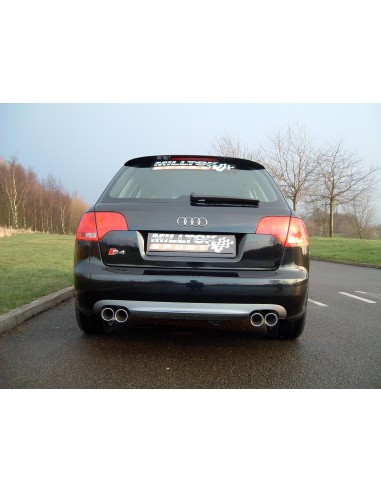Audi S4 4,2 V8 B7 Milltek Sport Cat-Back 4x 76,2 Special utblås - Resonated (dämpad)