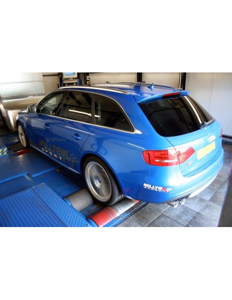 Audi S4 3,0TFSi B8 Milltek Sport Cat-Back 4x 80 chrome GT utblås - Resonated (dämpad)