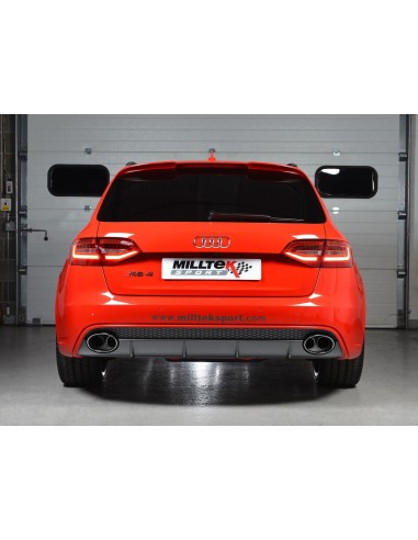 Audi RS4 4,2 V8 B8 Milltek Sport Cat-Back med aktiva avgasventiler - Resonated (dämpad)