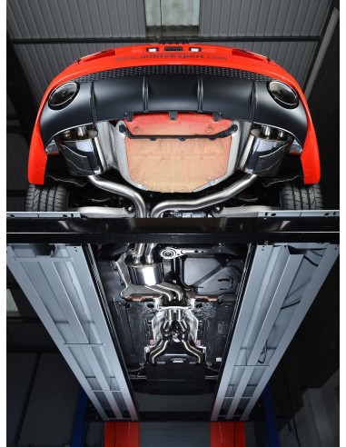 Audi RS4 4,2 V8 B8 Milltek Sport Cat-Back med aktiva avgasventiler - Resonated (dämpad)