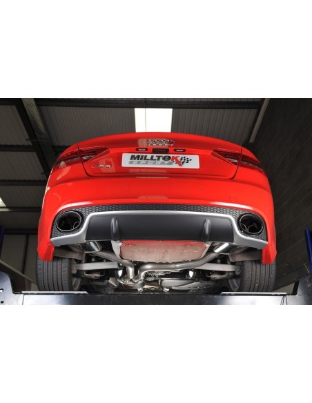 Audi RS5 4,2 V8 B8 Milltek Sport Cat-Back med aktiva avgasventiler - Non-Resonated (mindre-dämpad)