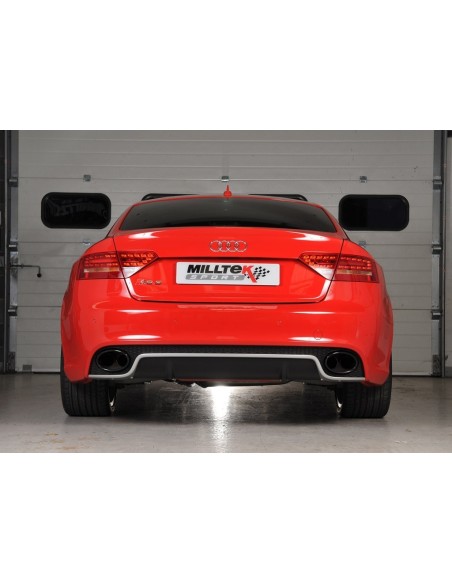 Audi RS5 4,2 V8 B8 Milltek Sport Cat-Back med aktiva avgasventiler - Resonated (dämpad)