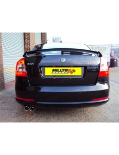 Skoda Octavia 2,0TSi RS Milltek Sport Cat-Back 2x 76,2 JET utblås - Non-Resonated (mindre-dämpad)
