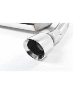 VW Golf GTi mk7 Milltek Sport 3" Cat-Back 2x 100 GT chrome utblås - Non-Resonated (mindre-dämpad) 2