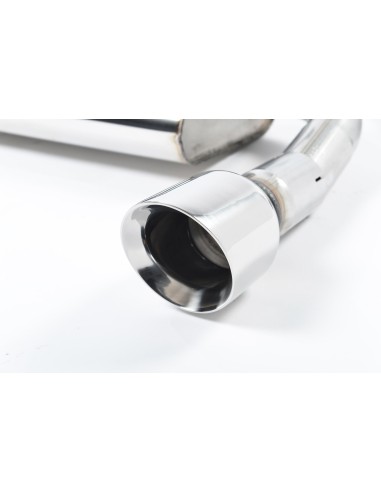 VW Golf GTi mk7 Milltek Sport 3" Cat-Back 2x 100 GT chrome utblås - Non-Resonated (mindre-dämpad)