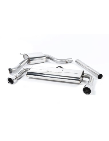 VW Golf GTi mk7 Milltek Sport 3" Cat-Back 2x 100 GT chrome utblås - Resonated (dämpad)