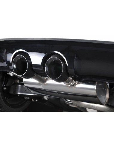 VW Golf R mk6 Milltek Sport 2,75" Cat-Back 2x 100 GT svarta utblås med aktiva avgasventiler - Resonated (dämpad)